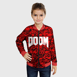 Бомбер детский DOOM: Blooded Skuls, цвет: 3D-красный — фото 2