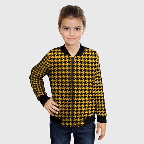 Детский бомбер Off-White: Yellow Fashion / 3D-Черный – фото 4