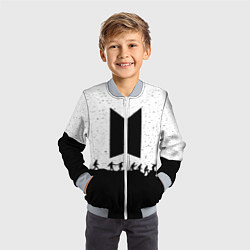 Бомбер детский BTS: Black Stars, цвет: 3D-серый — фото 2