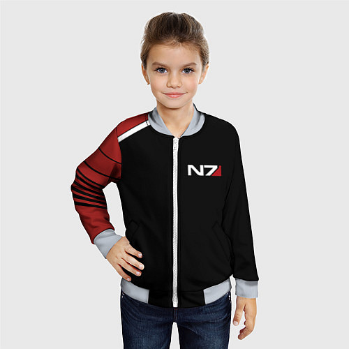 Детский бомбер MASS EFFECT N7 / 3D-Серый – фото 4