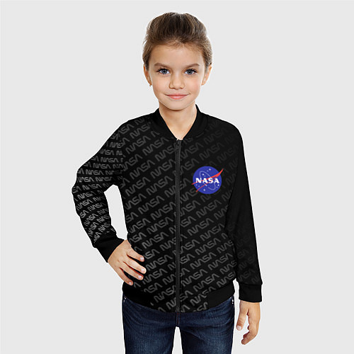 Детский бомбер NASA: Dark Space / 3D-Черный – фото 4