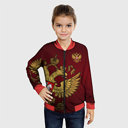 Бомбер детский Россия: Щедрая душа, цвет: 3D-красный — фото 2