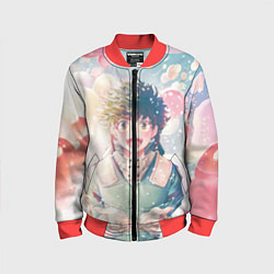 Бомбер детский Пузыри, цвет: 3D-красный