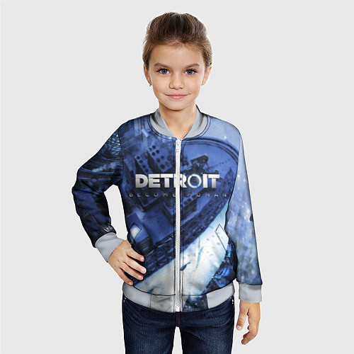 Детский бомбер Detroit: Become Human / 3D-Серый – фото 4