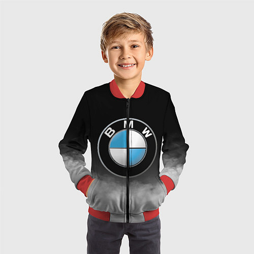 Детский бомбер BMW / 3D-Красный – фото 3