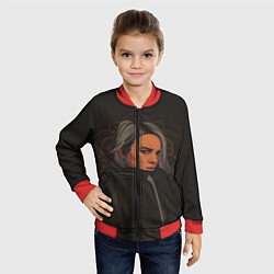Бомбер детский Billie Eilish, цвет: 3D-красный — фото 2