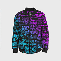 Детский бомбер ЛОГОТИПЫ РОК ГРУПП