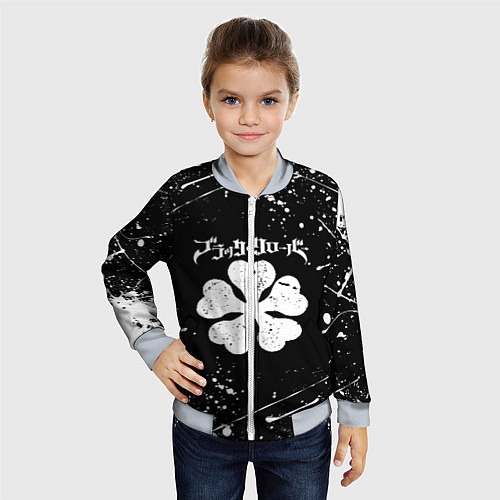 Детский бомбер ЧЁРНЫЙ КЛЕВЕР / 3D-Серый – фото 4