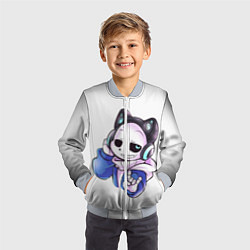 Бомбер детский UNDERTALE, цвет: 3D-серый — фото 2