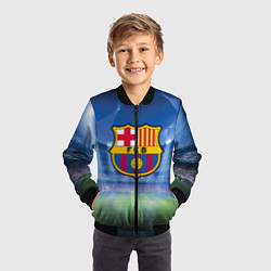 Бомбер детский FC Barcelona, цвет: 3D-черный — фото 2