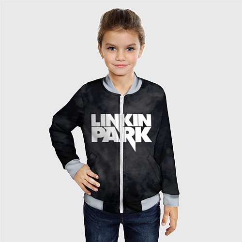 Детский бомбер LINKIN PARK / 3D-Серый – фото 4