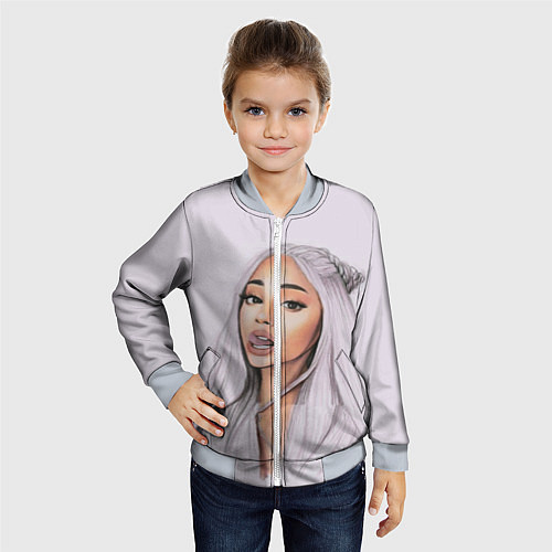 Детский бомбер Ariana Grande Ариана Гранде / 3D-Серый – фото 4