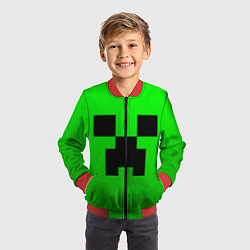 Бомбер детский MINECRAFT, цвет: 3D-красный — фото 2