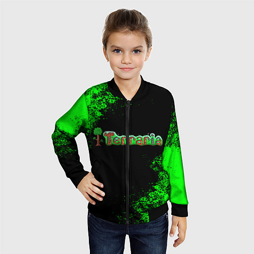 Детский бомбер Terraria / 3D-Черный – фото 4