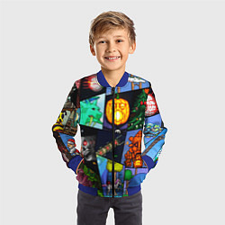 Бомбер детский Terraria allpic, цвет: 3D-синий — фото 2