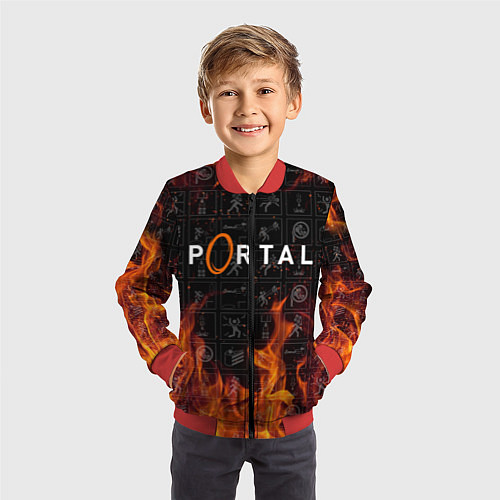 Детский бомбер PORTAL / 3D-Красный – фото 3