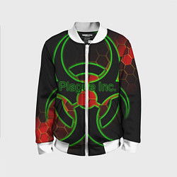 Бомбер детский Plague Inc, цвет: 3D-белый