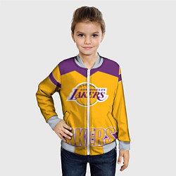 Бомбер детский Los Angeles Lakers, цвет: 3D-серый — фото 2