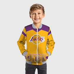 Бомбер детский Los Angeles Lakers, цвет: 3D-серый — фото 2