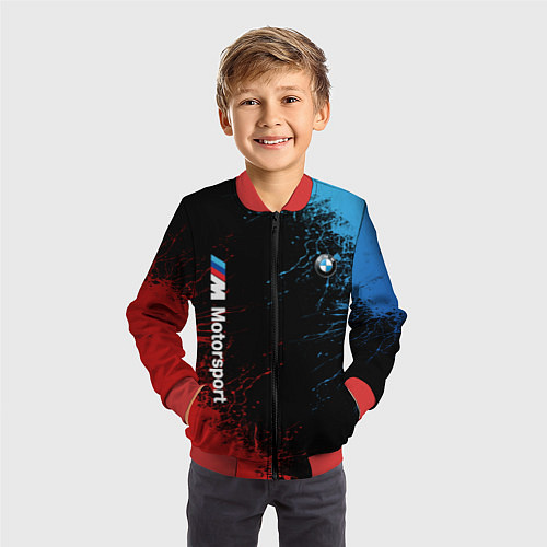 Детский бомбер БМВ Мотоспорт / 3D-Красный – фото 3