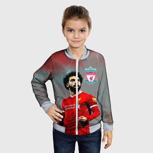 Детский бомбер Mohamed Salah / 3D-Серый – фото 4