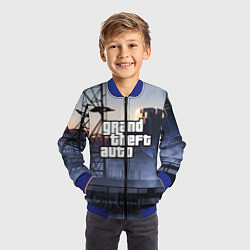 Бомбер детский GTA VI, цвет: 3D-синий — фото 2