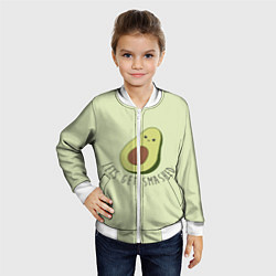 Бомбер детский Авокадо, цвет: 3D-белый — фото 2