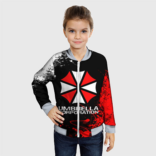 Детский бомбер UMBRELLA CORPORATION / 3D-Серый – фото 4