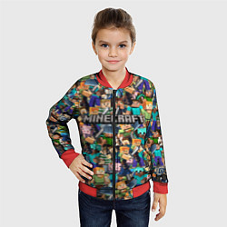 Бомбер детский MINECRAFT ПЕРСОНАЖИ, цвет: 3D-красный — фото 2