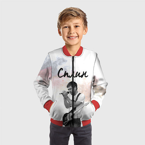 Детский бомбер Сплин / 3D-Красный – фото 3