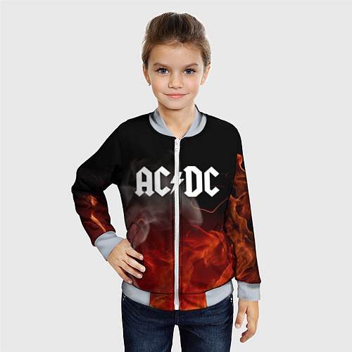 Детский бомбер AC DC / 3D-Серый – фото 4