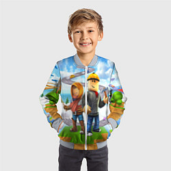 Бомбер детский ROBLOX, цвет: 3D-серый — фото 2