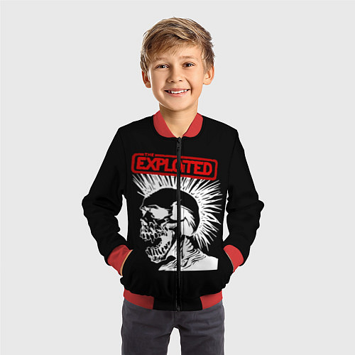 Детский бомбер The Exploited / 3D-Красный – фото 3