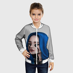 Бомбер детский BILLIE EILISH, цвет: 3D-белый — фото 2