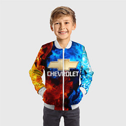 Бомбер детский CHEVROLET, цвет: 3D-белый — фото 2