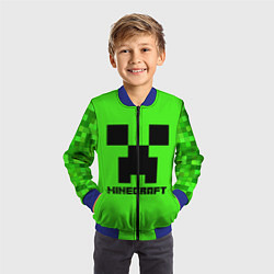 Бомбер детский MINECRAFT, цвет: 3D-синий — фото 2