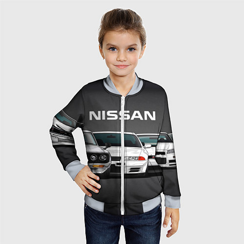 Детский бомбер NISSAN / 3D-Серый – фото 4