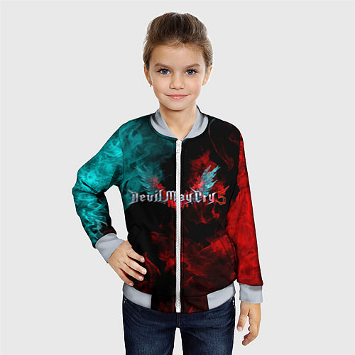 Детский бомбер DEVIL MAY CRY / 3D-Серый – фото 4