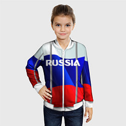 Бомбер детский Россия, цвет: 3D-белый — фото 2