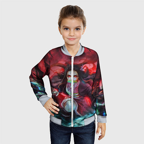 Детский бомбер KIMETSU NO YAIBA / 3D-Серый – фото 4