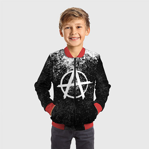 Детский бомбер АНАРХИЯ / 3D-Красный – фото 3
