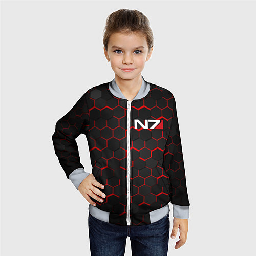 Детский бомбер MASS EFFECT N7 / 3D-Серый – фото 4