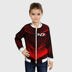 Бомбер детский MASS EFFECT N7, цвет: 3D-белый — фото 2