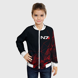 Бомбер детский MASS EFFECT N7, цвет: 3D-белый — фото 2