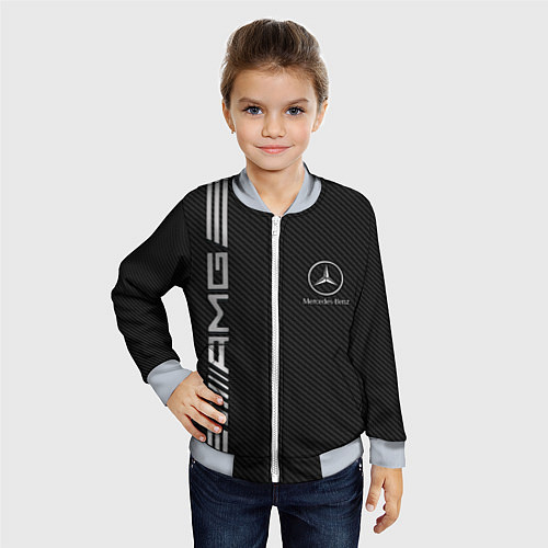 Детский бомбер Mercedes Carbon / 3D-Серый – фото 4