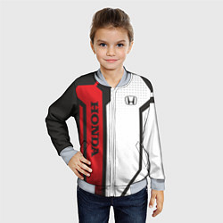 Бомбер детский Honda Driver team, цвет: 3D-серый — фото 2