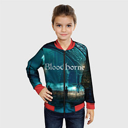 Бомбер детский Bloodborne, цвет: 3D-красный — фото 2