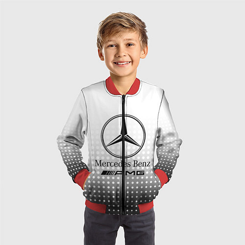 Детский бомбер Mercedes-Benz / 3D-Красный – фото 3
