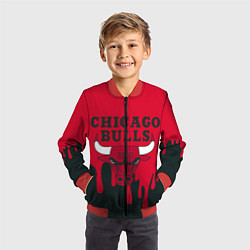 Бомбер детский Chicago Bulls, цвет: 3D-красный — фото 2