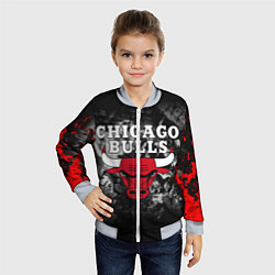 Бомбер детский CHICAGO BULLS, цвет: 3D-серый — фото 2